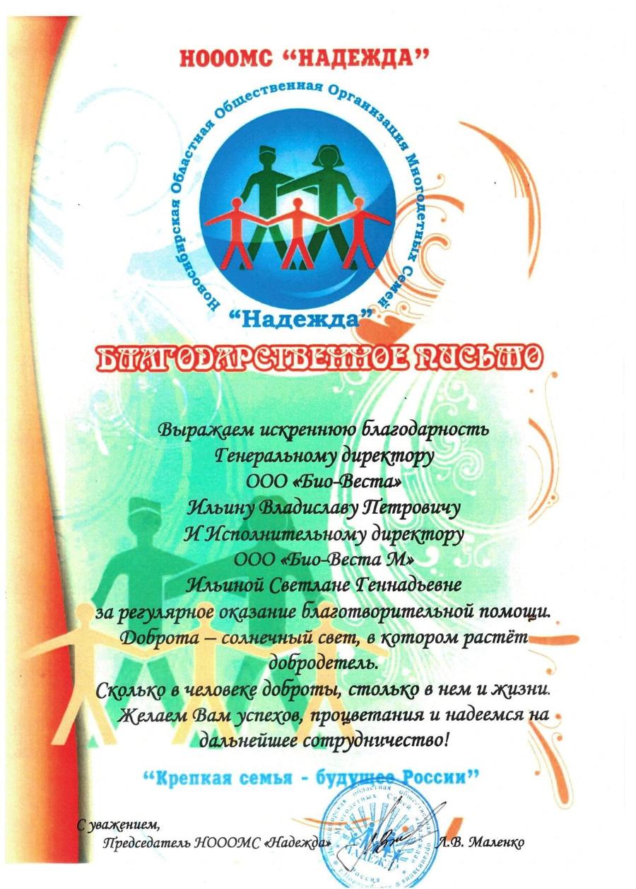 Новосибирская общественная организация многодетных семей «Надежда»